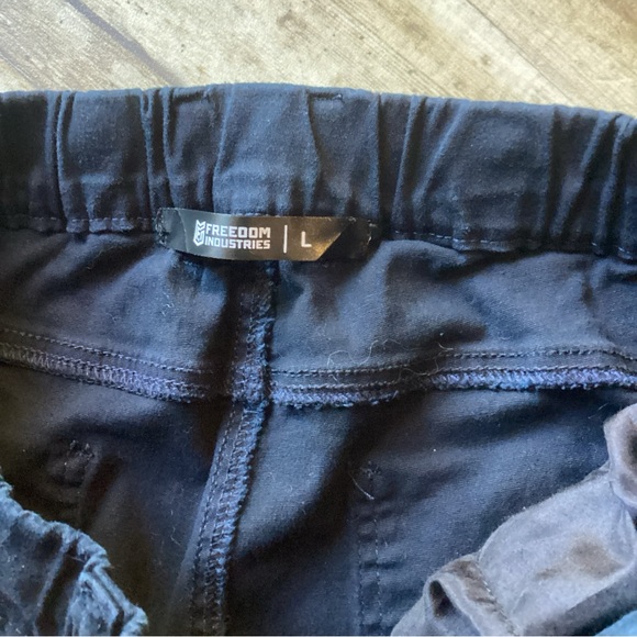 Freedom Industries Dark Blue Pants Joggers Tapered Leg Drawstring Men’s Large - Picture 7 of 8